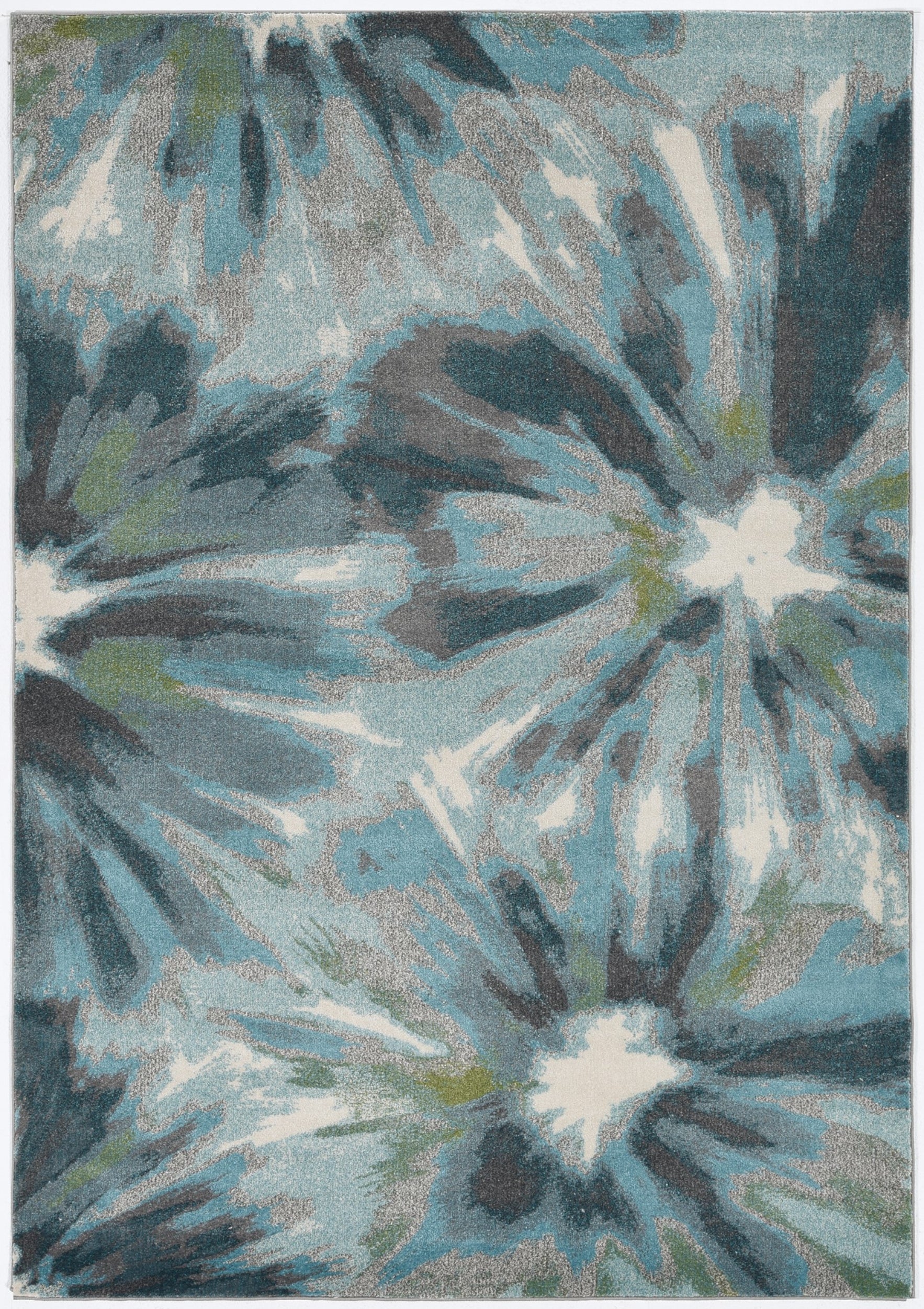 63" X 91" Teal Polypropelene Rug