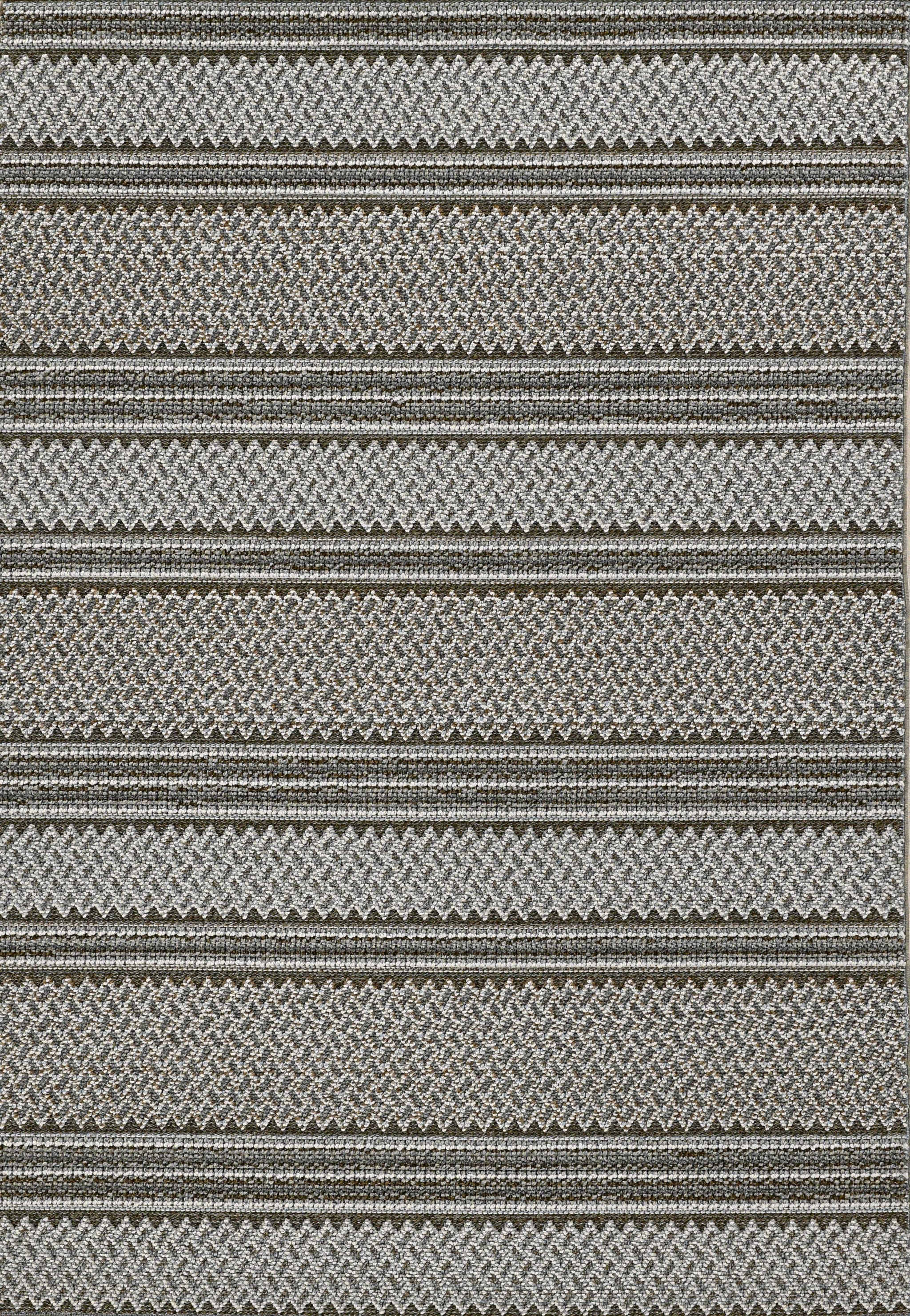 48" X 69" Grey Polypropylene Rug