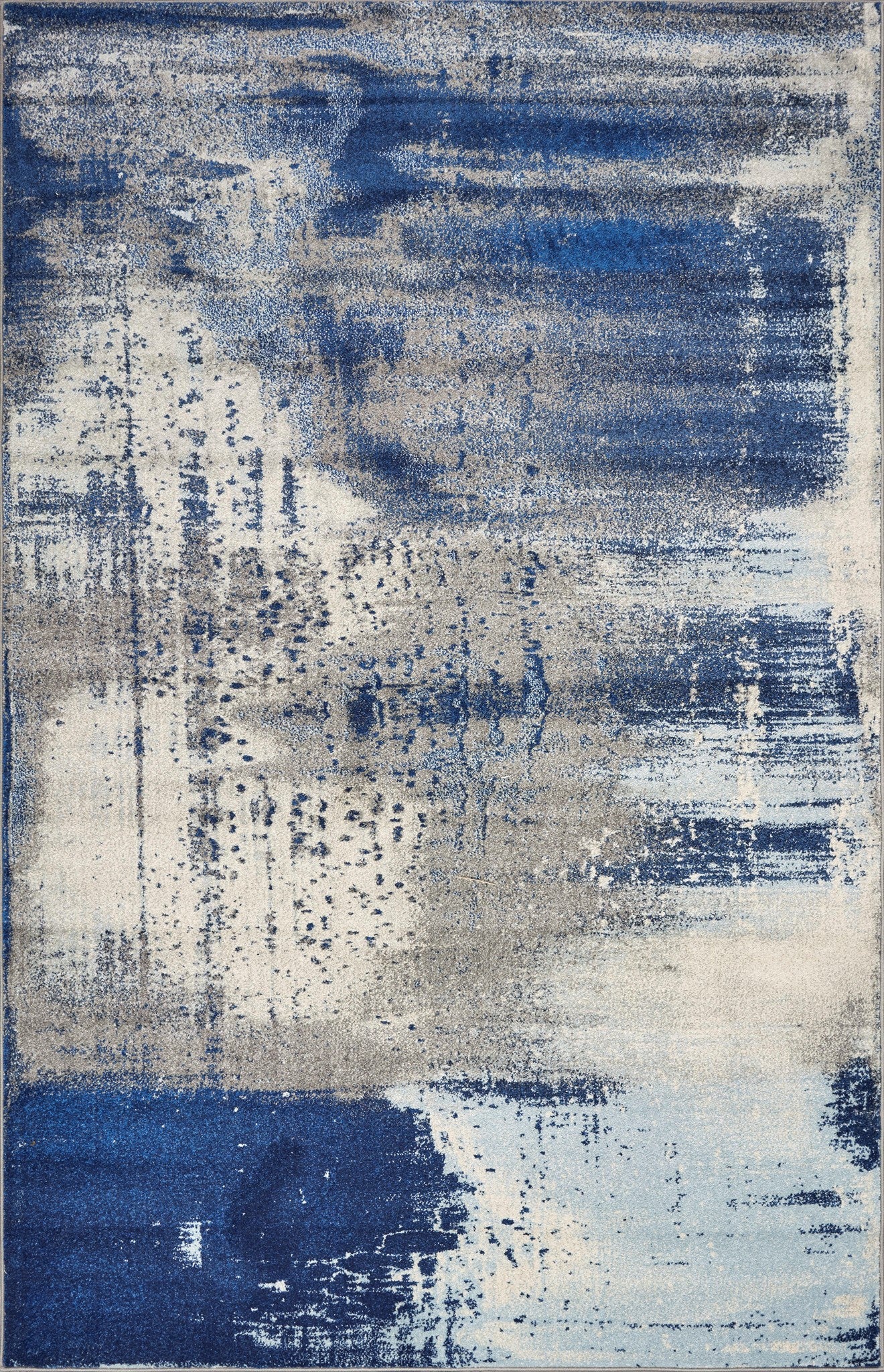 39" X 59" Ice Blue Polypropelene Rug