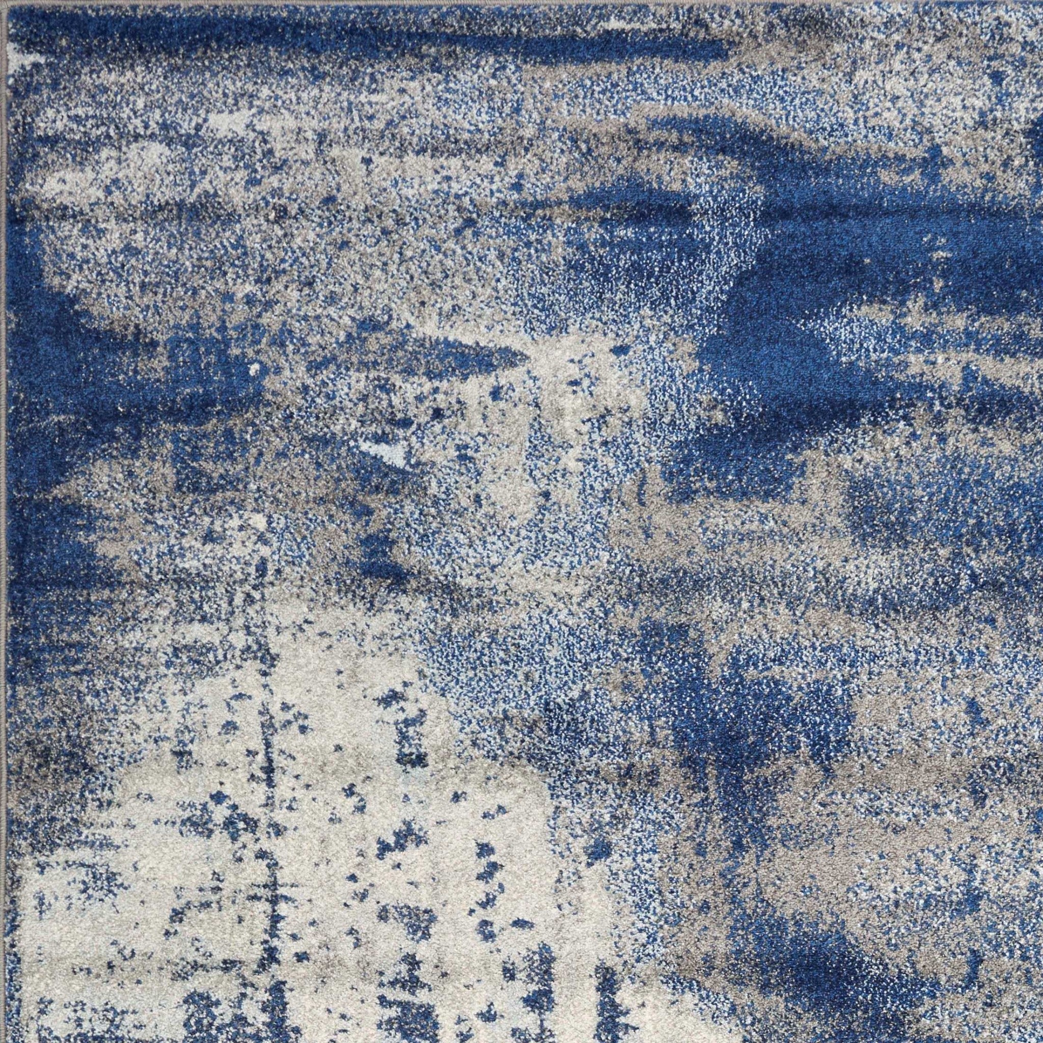 60" X 90" Ice Blue Polypropelene Rug