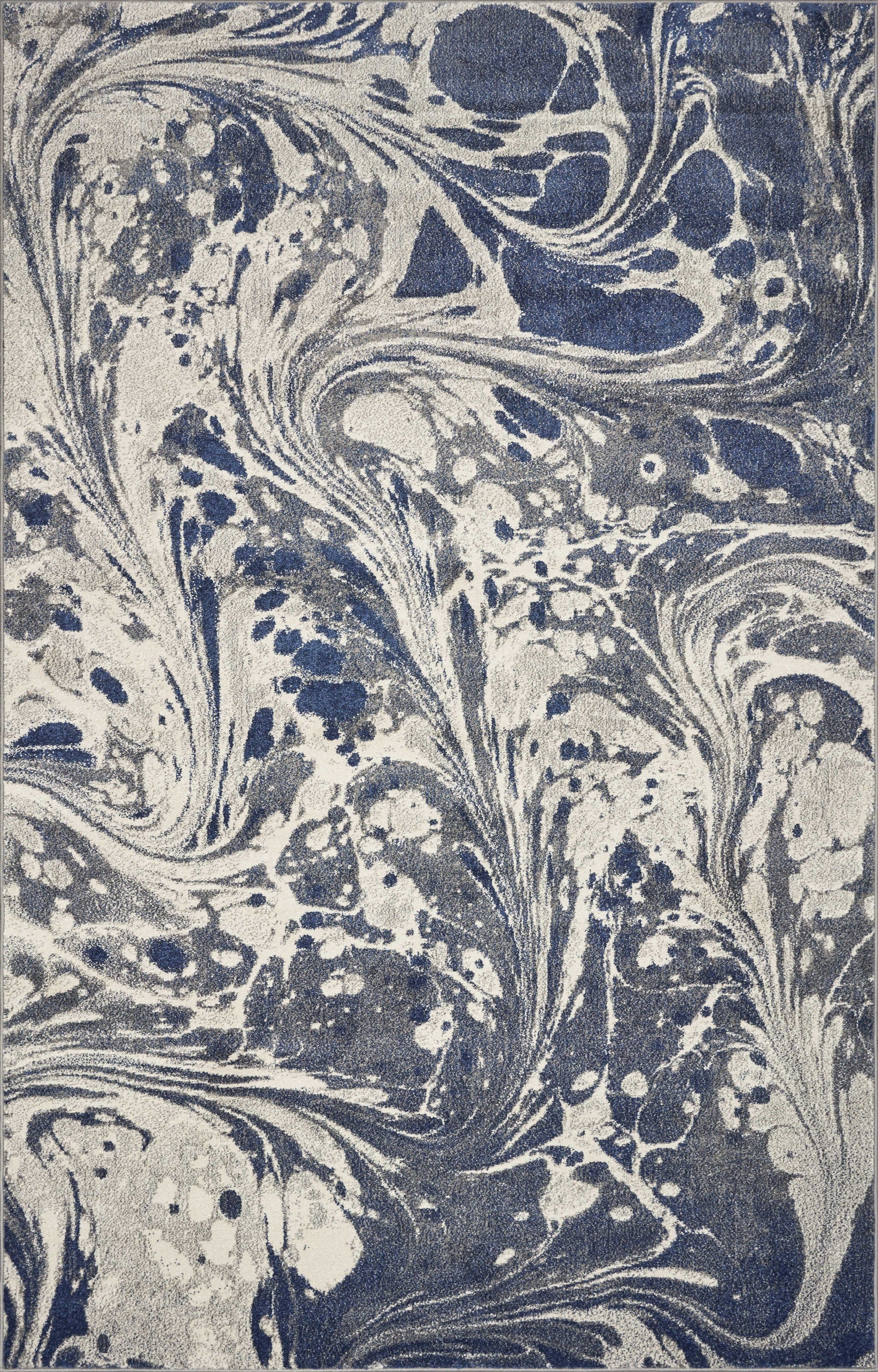 39" X 59" Grey Polypropelene Rug