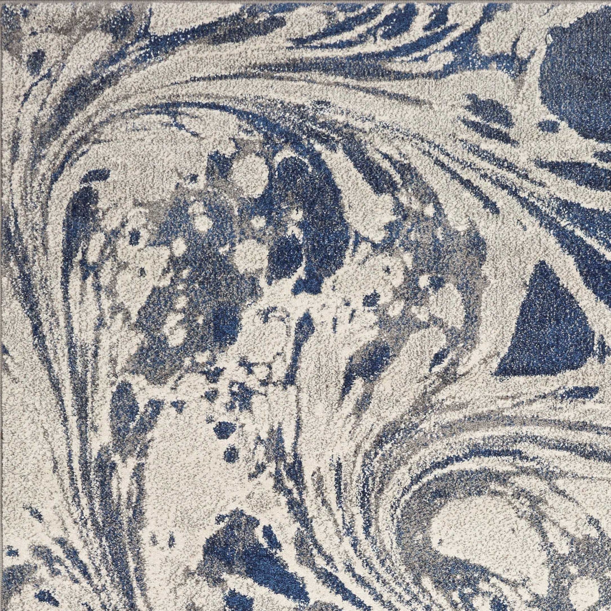 39" X 59" Grey Polypropelene Rug