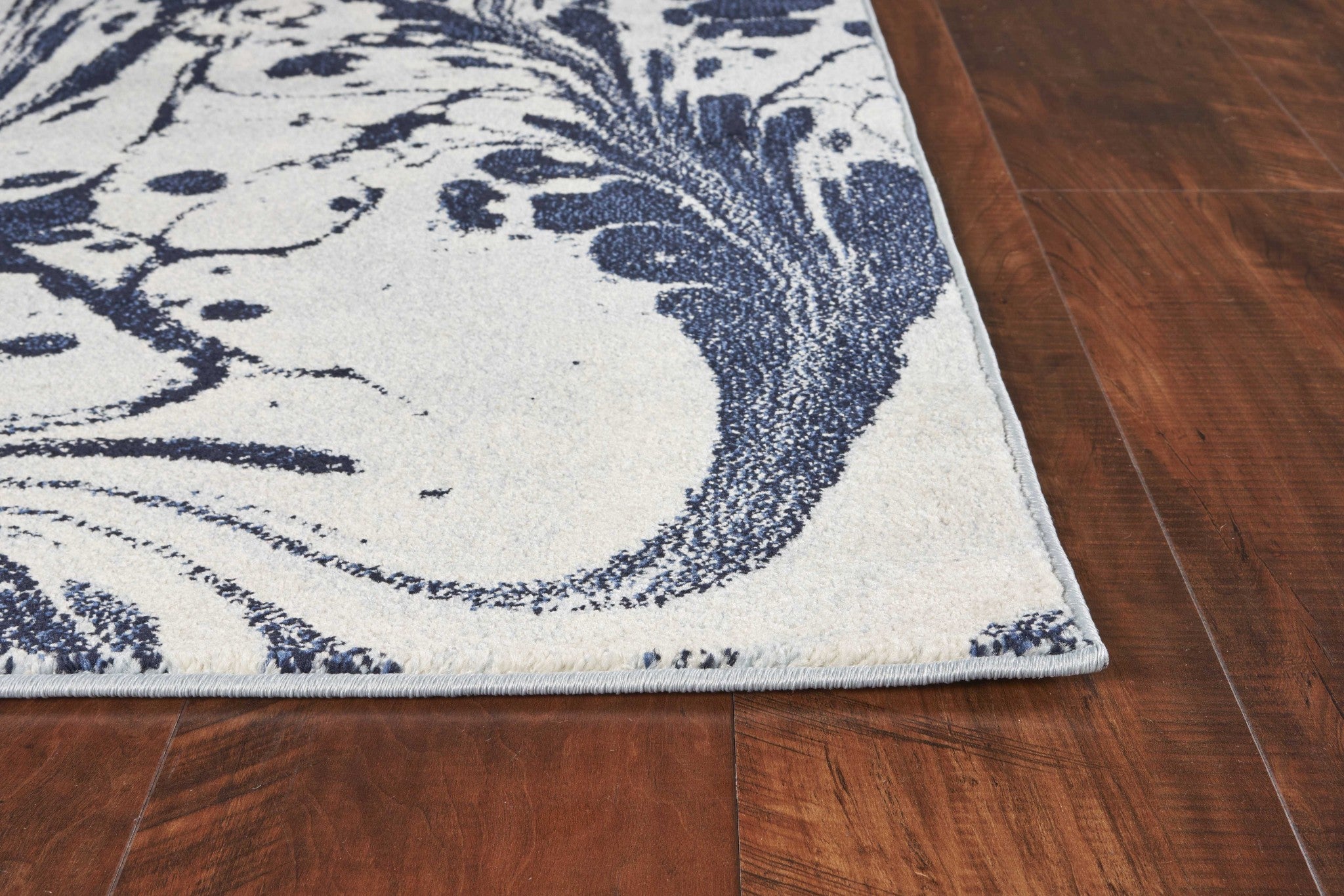 39" X 59" Blue Polypropelene Rug