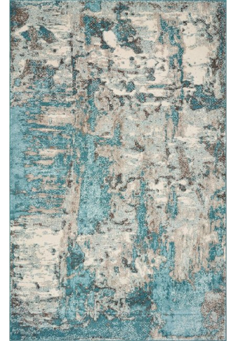 99" X 122" Ivory or Teal Polypropelene Rug