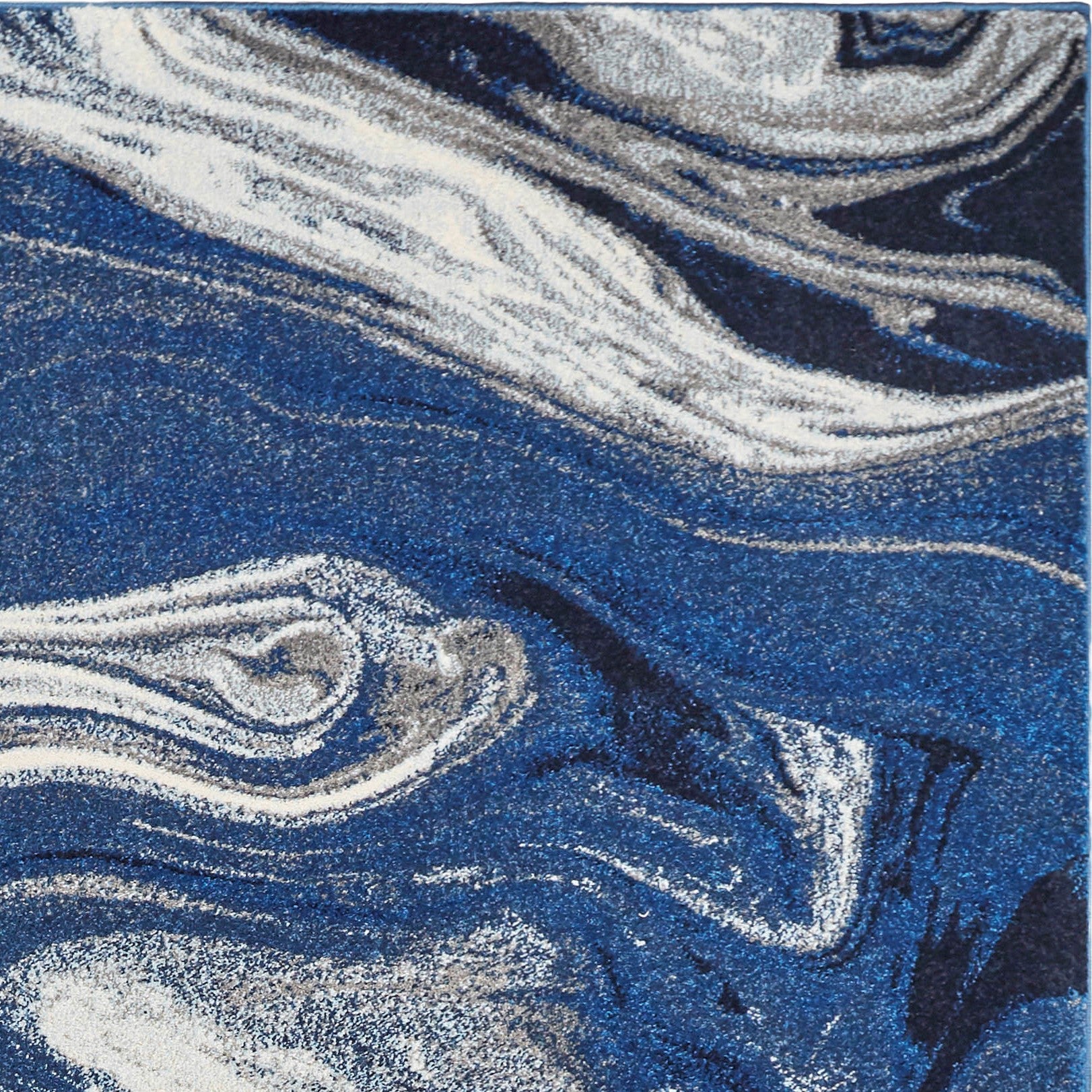 60" X 90" Blue Polypropelene Rug