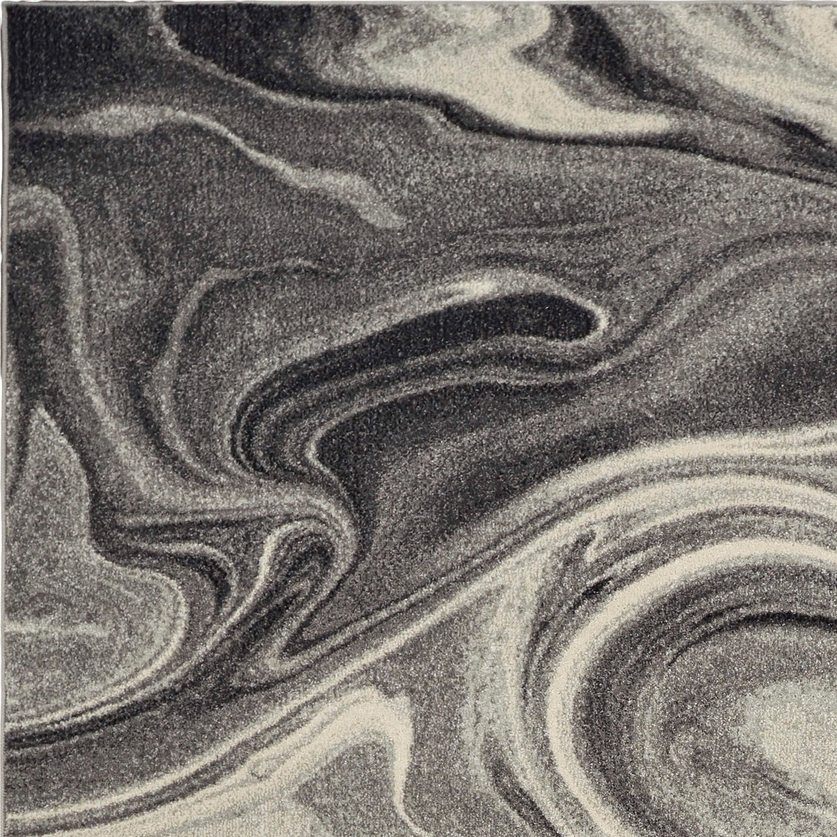 79" X 114" Grey Polypropelene Rug