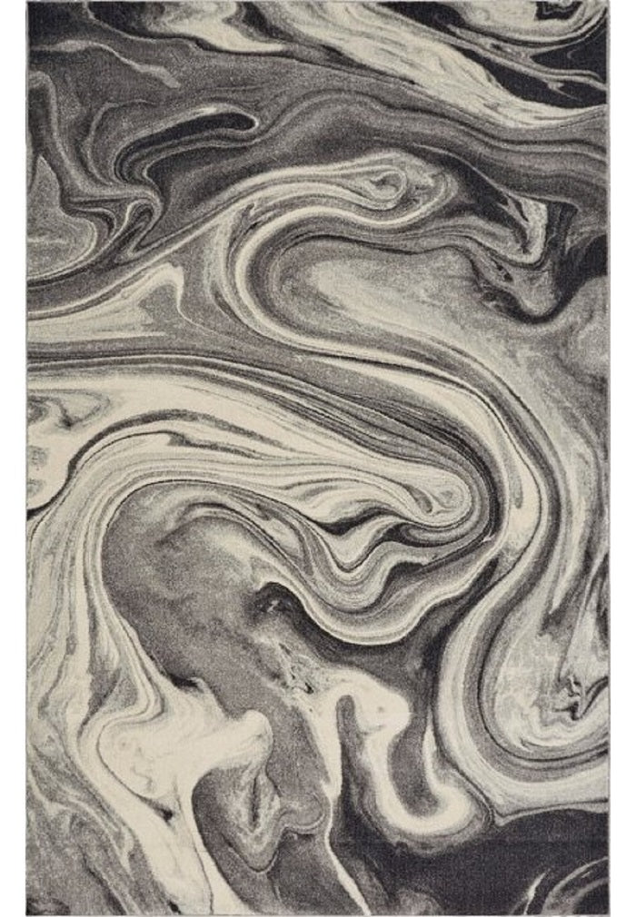 99" X 122" Grey Polypropelene Rug