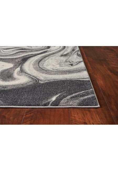99" X 122" Grey Polypropelene Rug