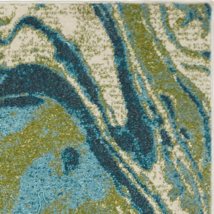 60" X 90" Teal Polypropelene Rug