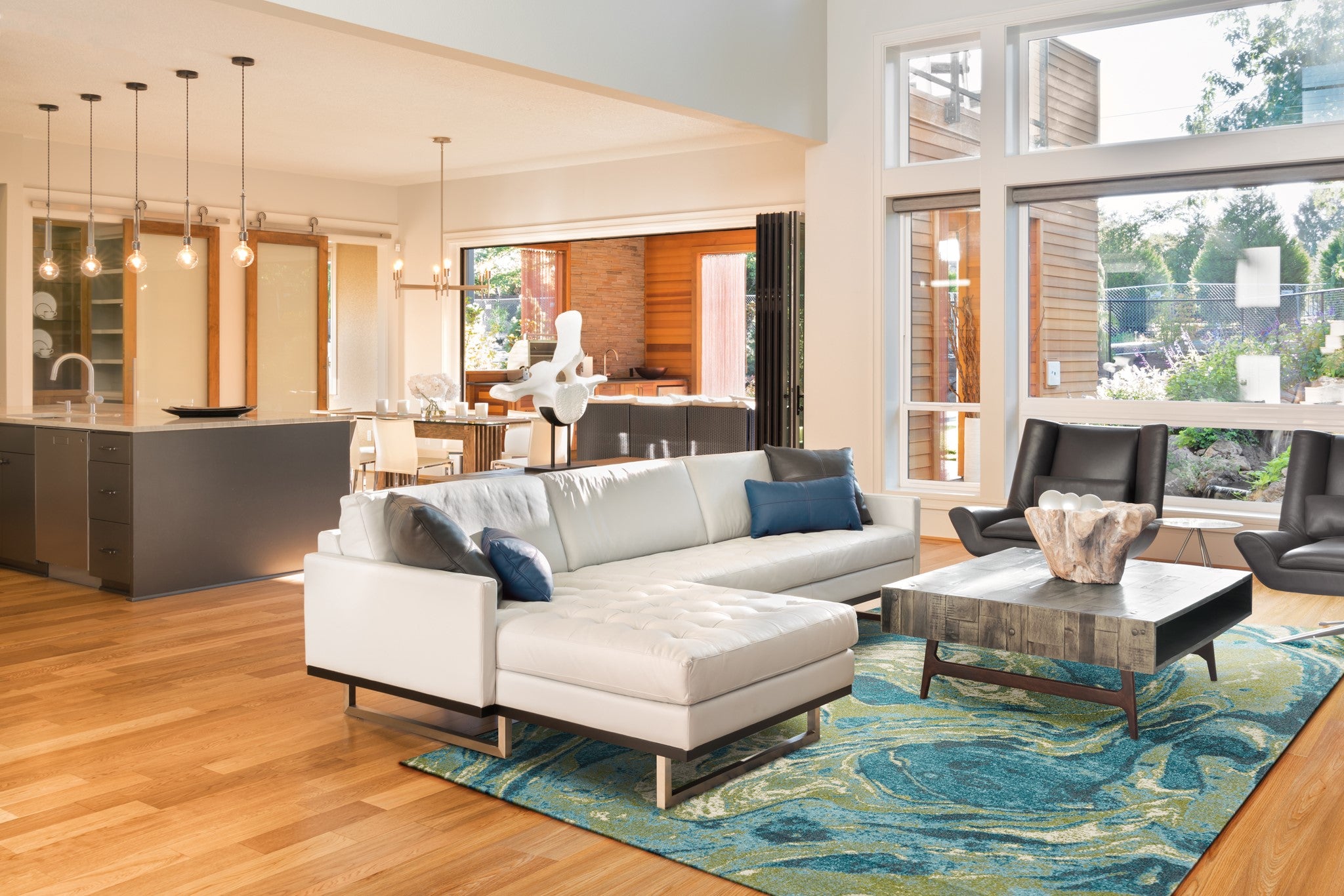 99" X 122" Teal Polypropelene Rug