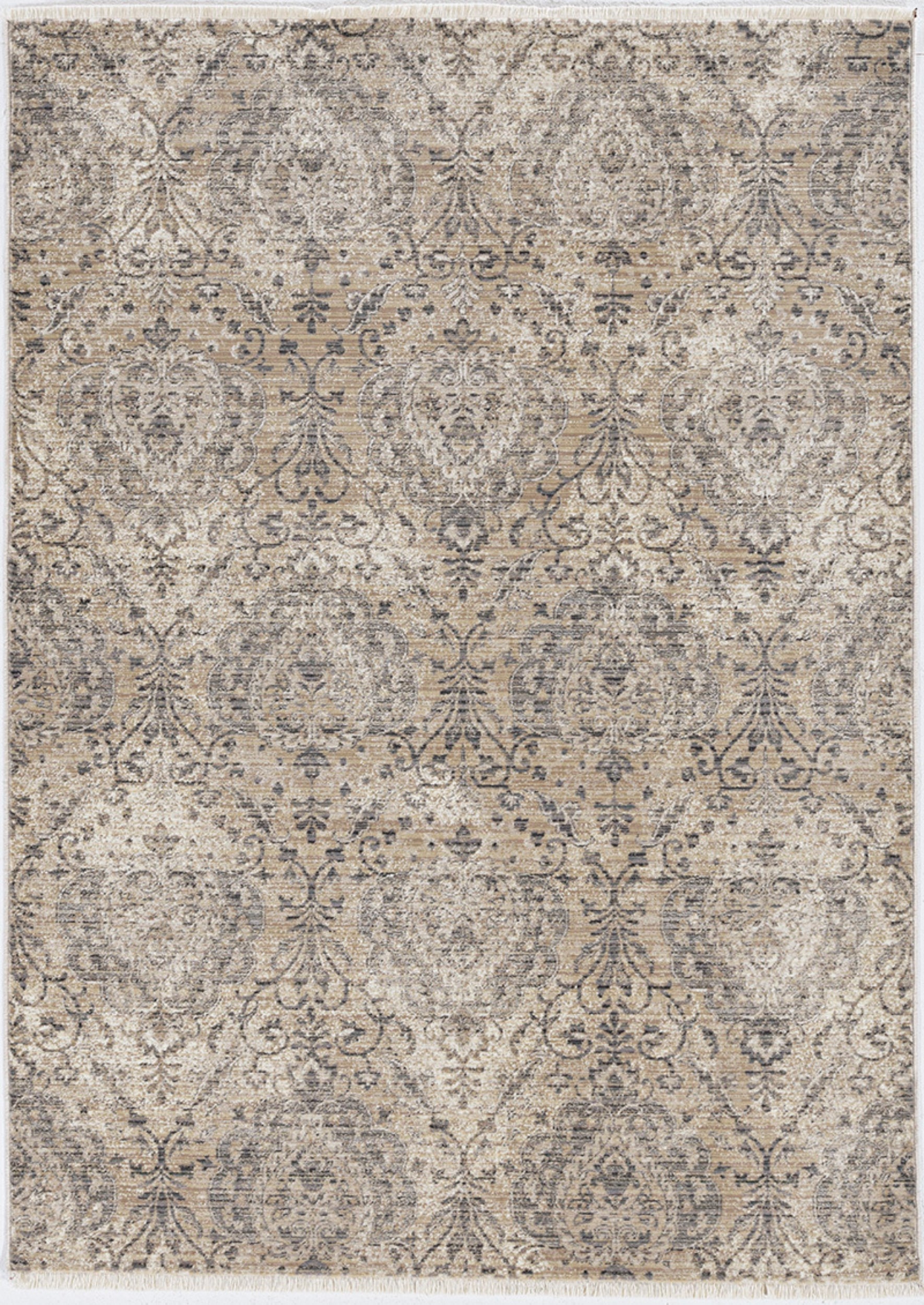 46" X 69" Sand or  Grey Polypropylene Rug