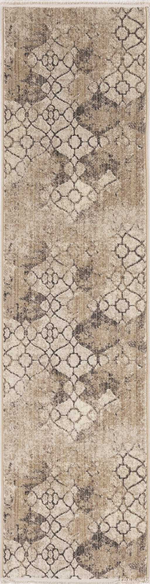 63" X 91" Ivory  Polypropylene Rug