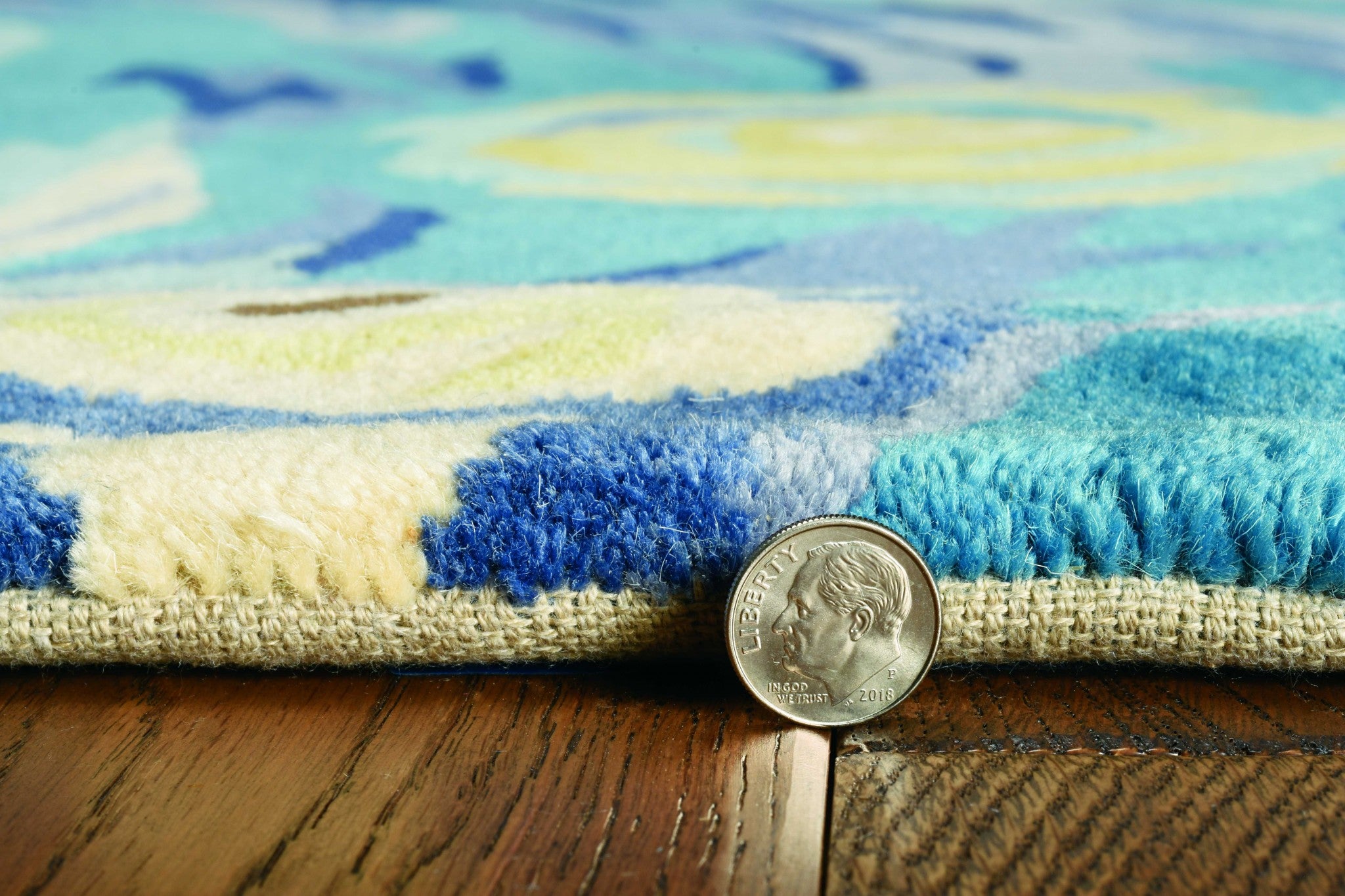 108" X 156" Blue Wool Rug