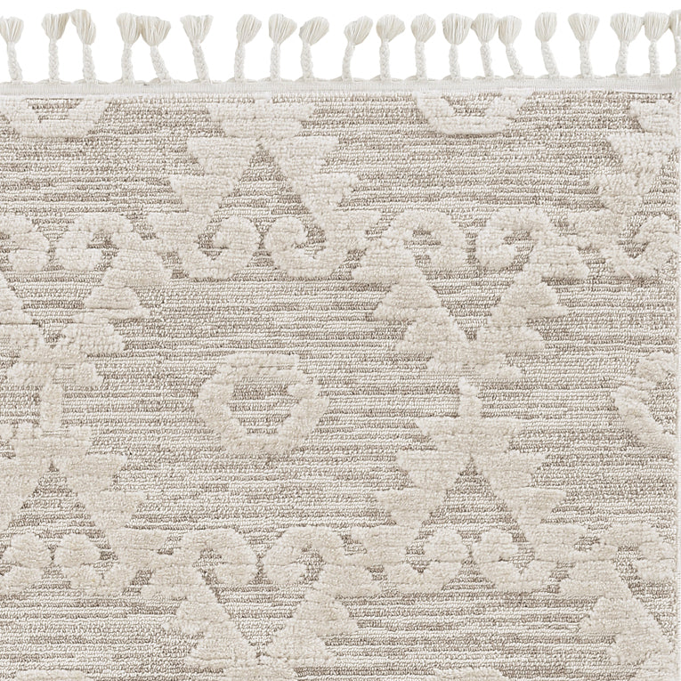 144" X 180" Ivory  Beige Polyester Rug
