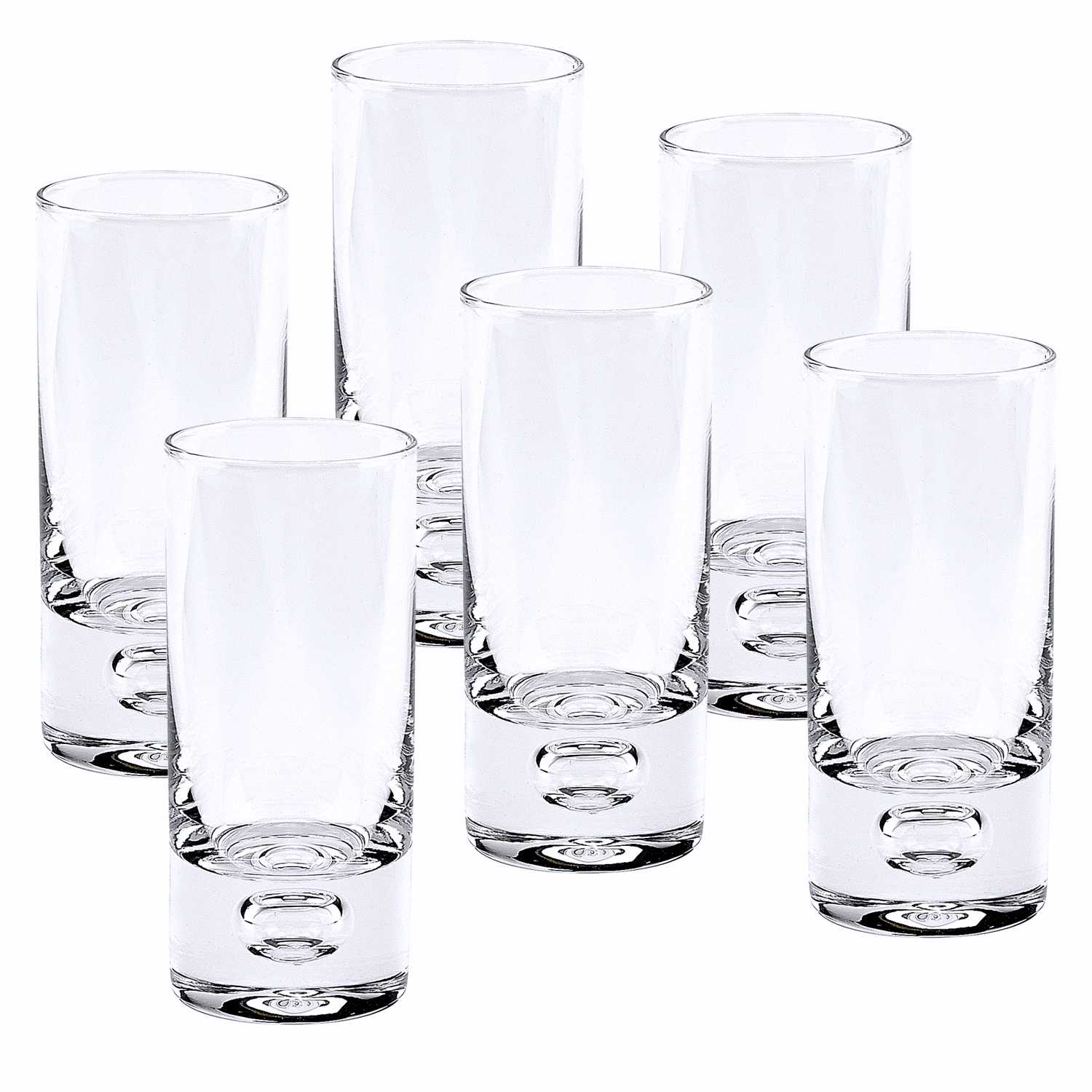 Mouth Blown Crystal 6 Pc Shot or Vodka Glass Set  3 oz.