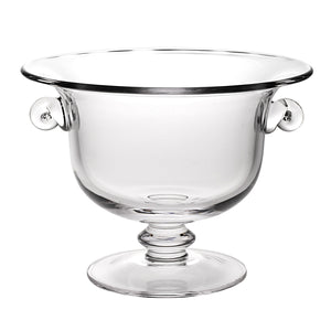 11" Mouth Blown Crystal European Made Trophy, Centerpiece,  Fruit or Punch Bowl