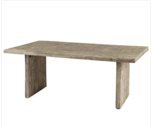 Rectangular Acacia Wood/Gray-Polished Dining Bench