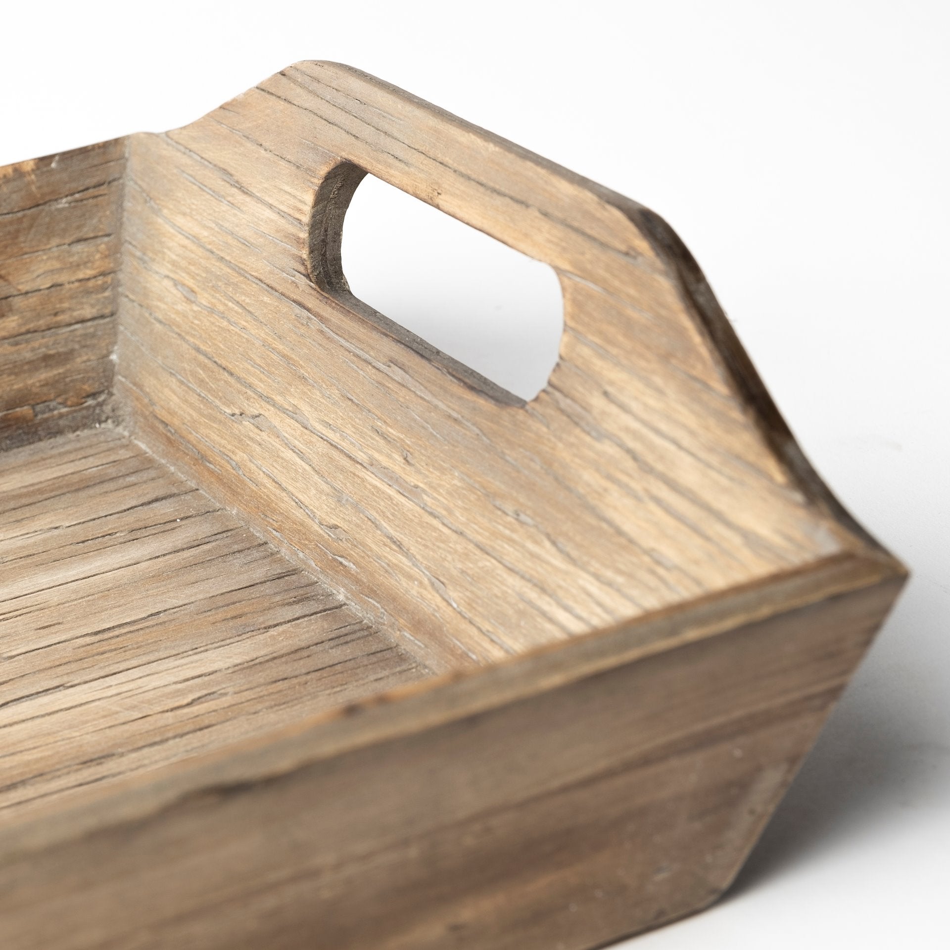 S/2 Natural Brown Wood With Grains And Knots Highlight Trays