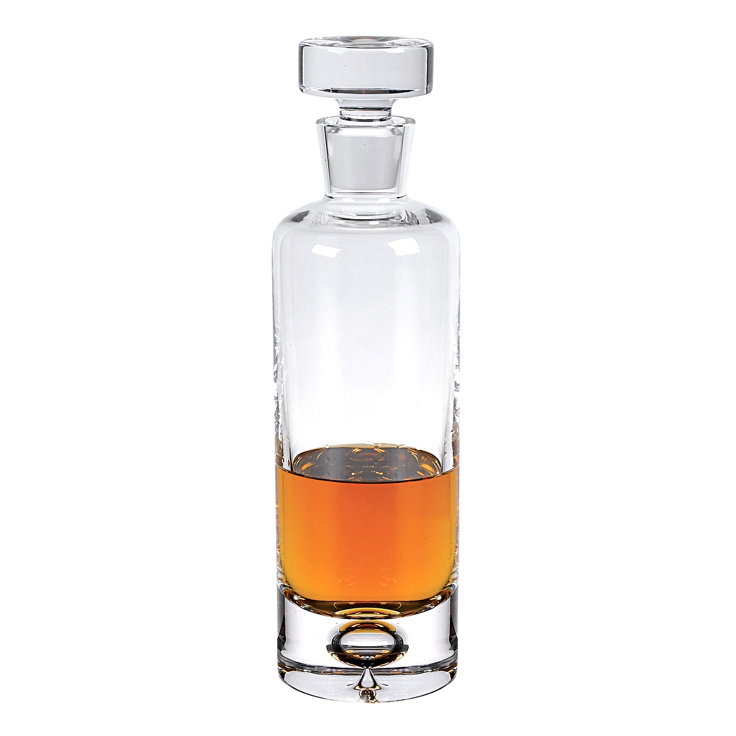 3.5" X 3.5" X 12" Mouth Blown Lead Free Crystal Decanter  28 oz