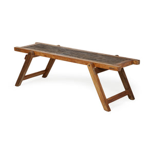 Rectangular Mango Wood Rustic Cot Style Dining Bench