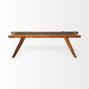Rectangular Mango Wood Rustic Cot Style Dining Bench