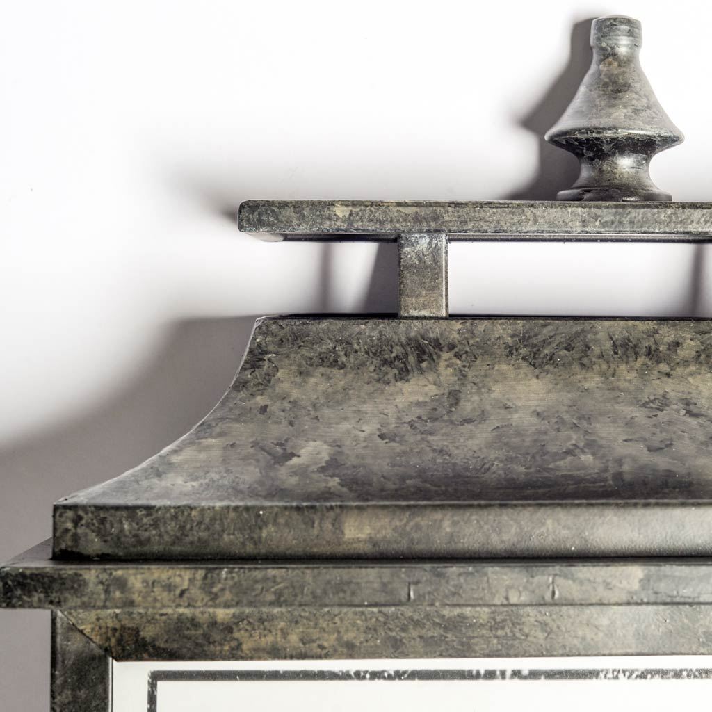 Rectangular Modern Antique Wall Clock w/ Square Face and Roman Numeral Numbers