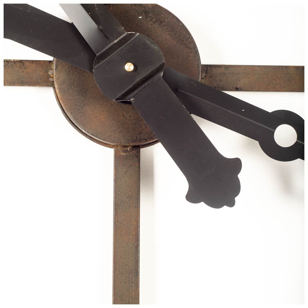 50" Round XL  Industrial styleWall Clock w/ Open Back Face w/ Welded Iron Roman Numeral