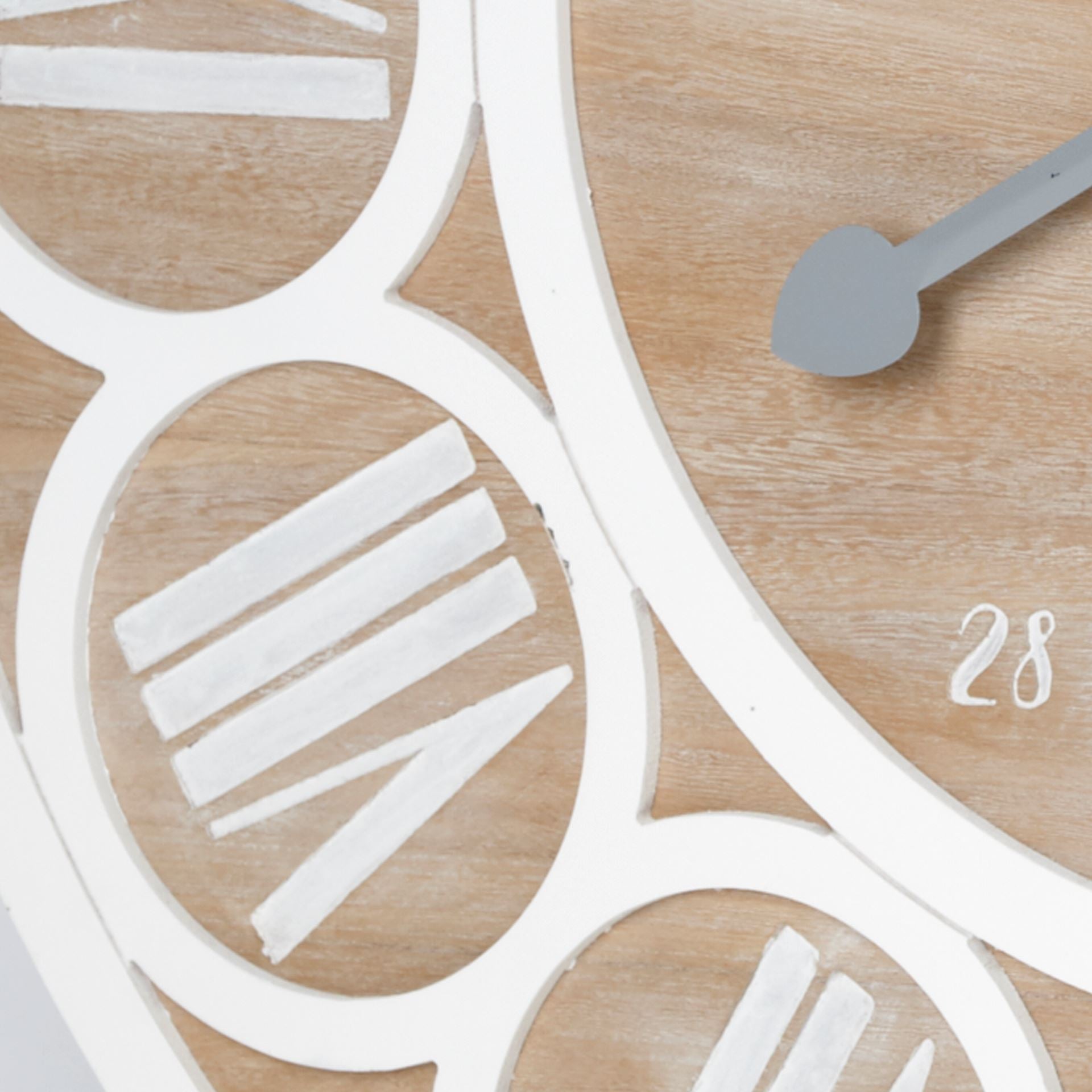 36" Round Oversize Farmhouse Wall Clock w/ Large Roman Markings