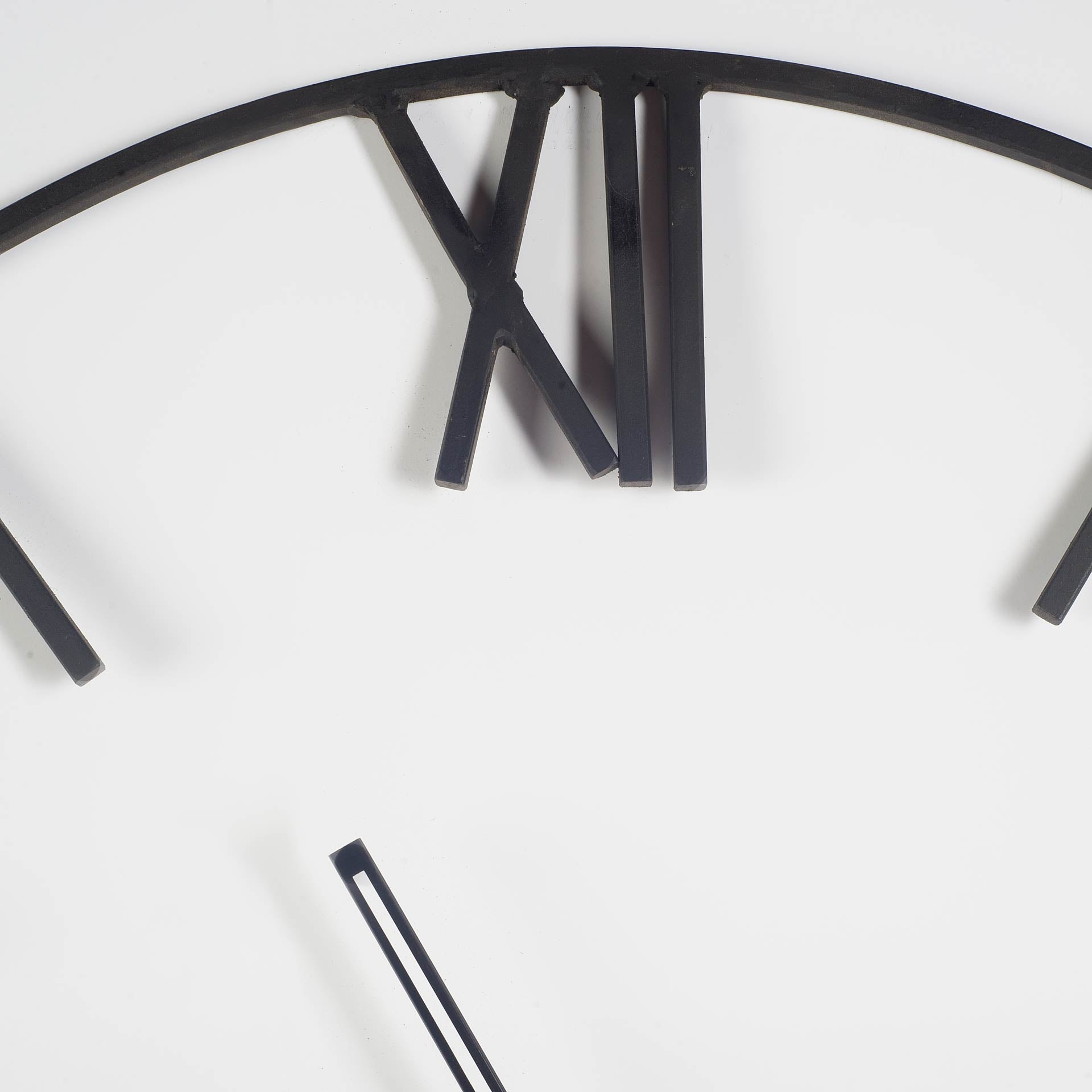 36" Round Oversize Industrial styleWall Clock w  Roman Numerals at 6 and 12 o clock