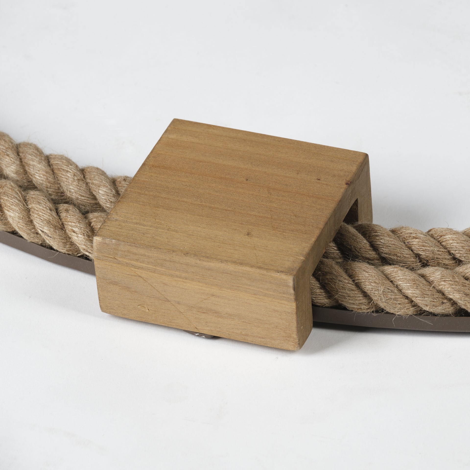 36" Round Oversize Coastal Wall Clock w/ Open Face and Rope Base