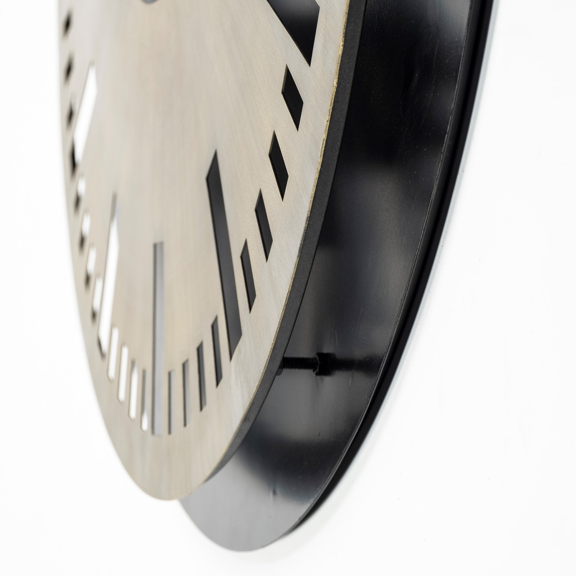 32" Round Oversize Brass Industrial style Wall Clock