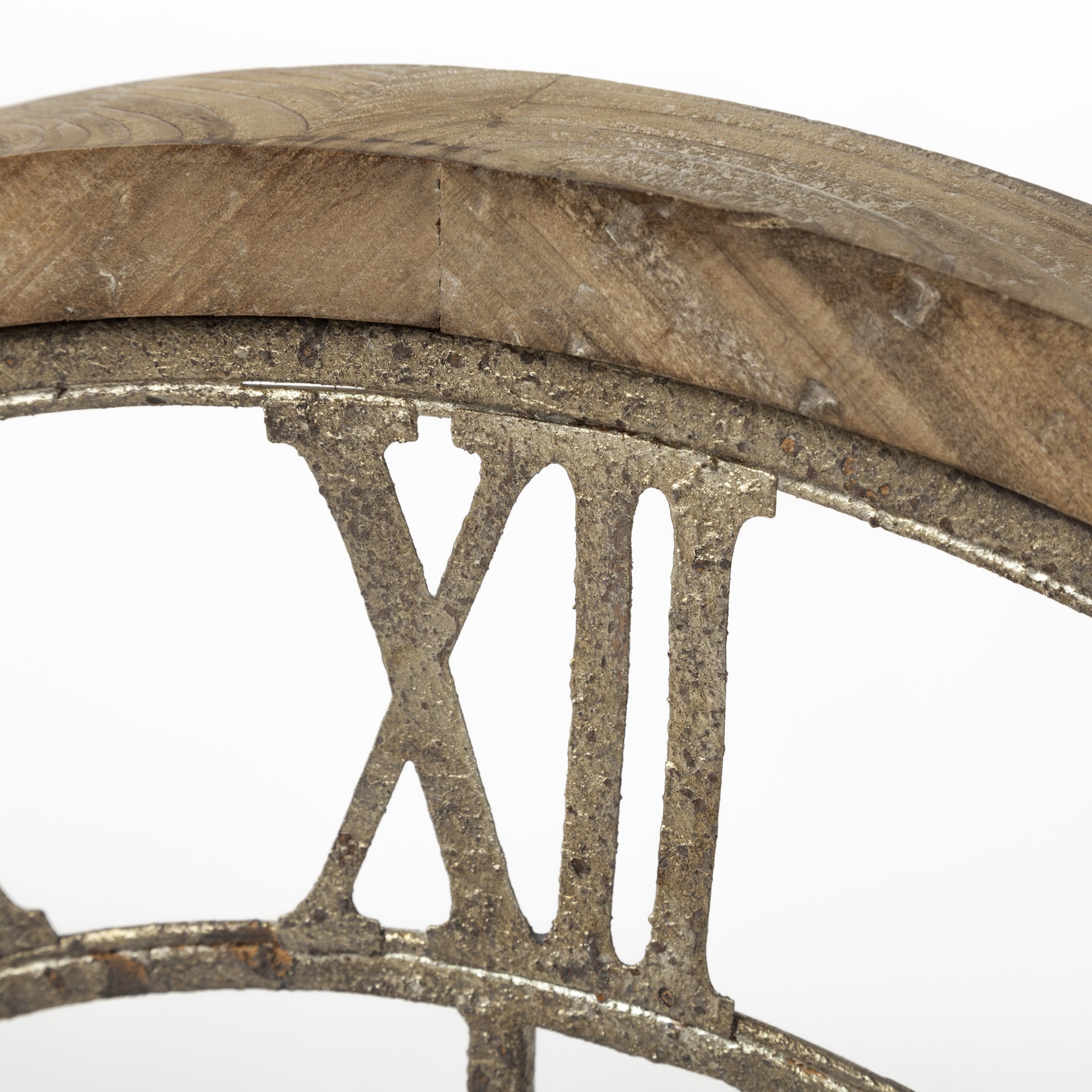 25" Round Large BrownFarmhouse style Wall Clock