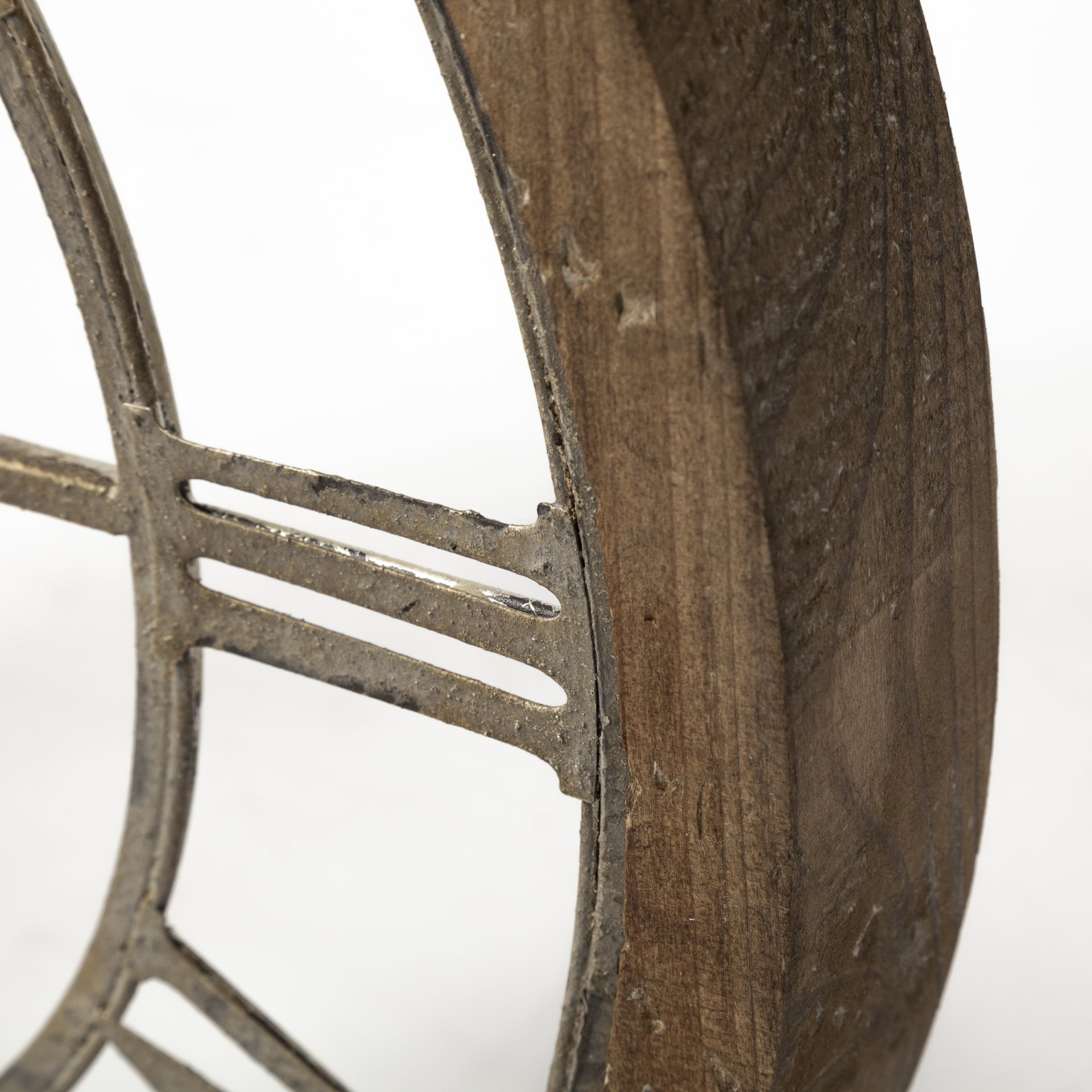 19" Large Brown Farmhouse Style Wall Clock