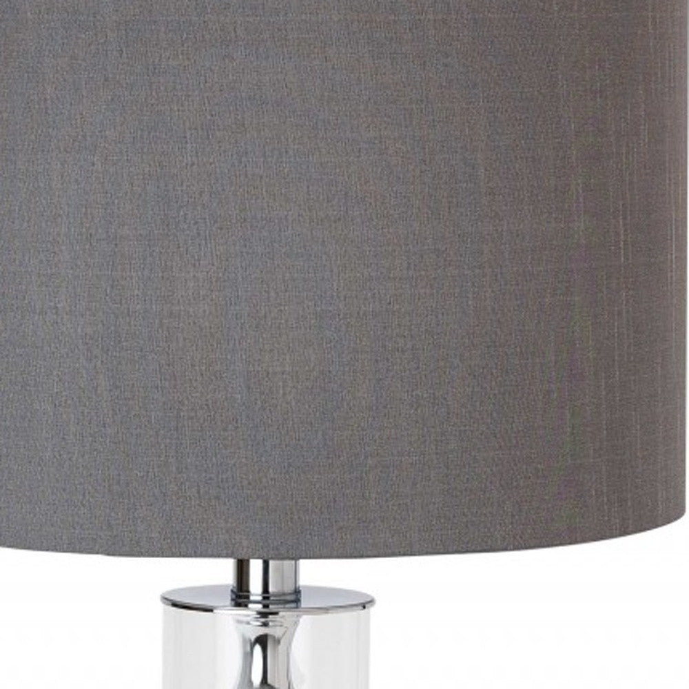 Set of Two Metal 3 Ball Glass Table Lamps