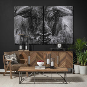 Rectangular Solid Wood Top Coffee Table w/ Black Metal Base