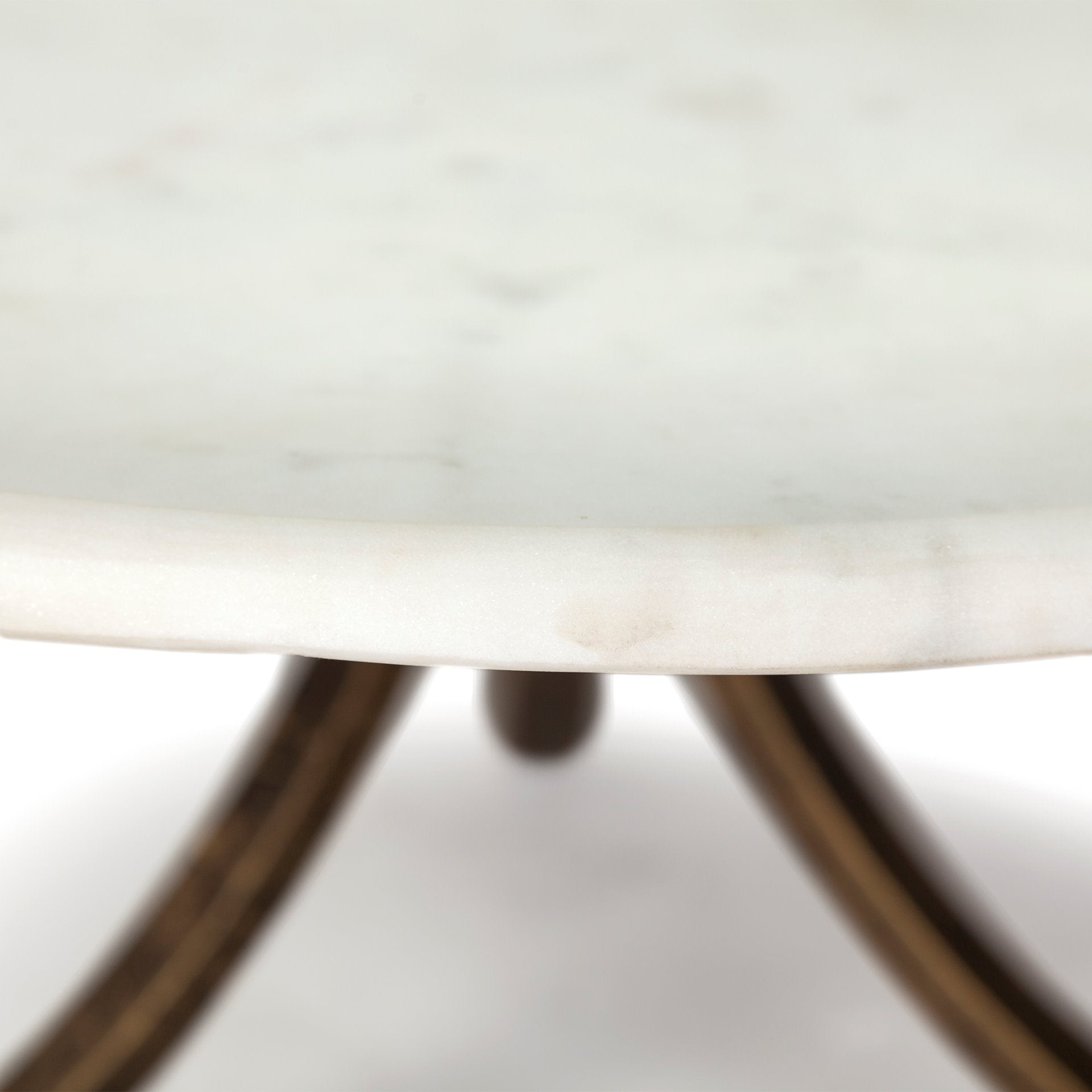 36" Round Glass Top Marble Shelf Gold Base Coffee Table