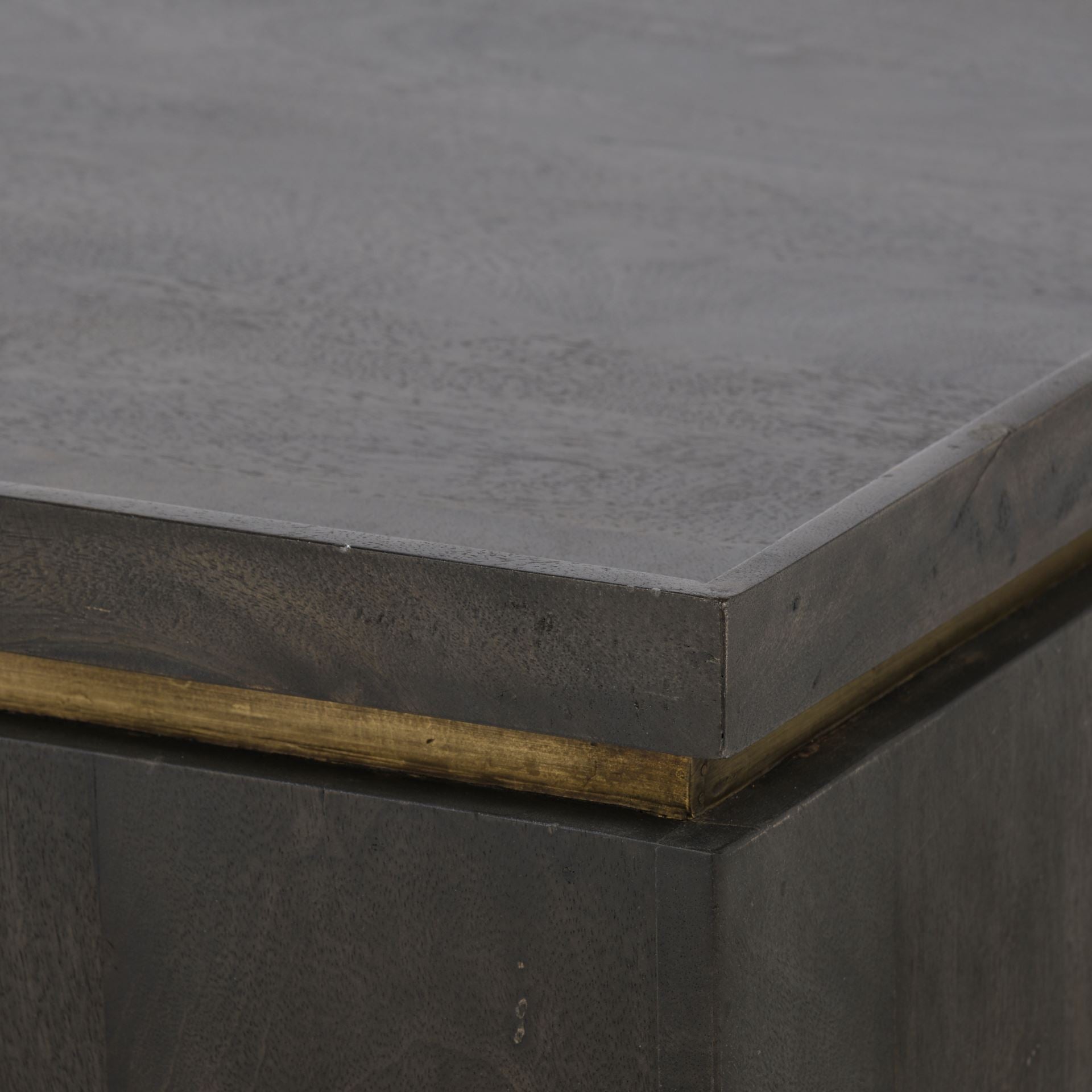 Square Brown Hinged Top Coffee Table w/ Hidden Storage