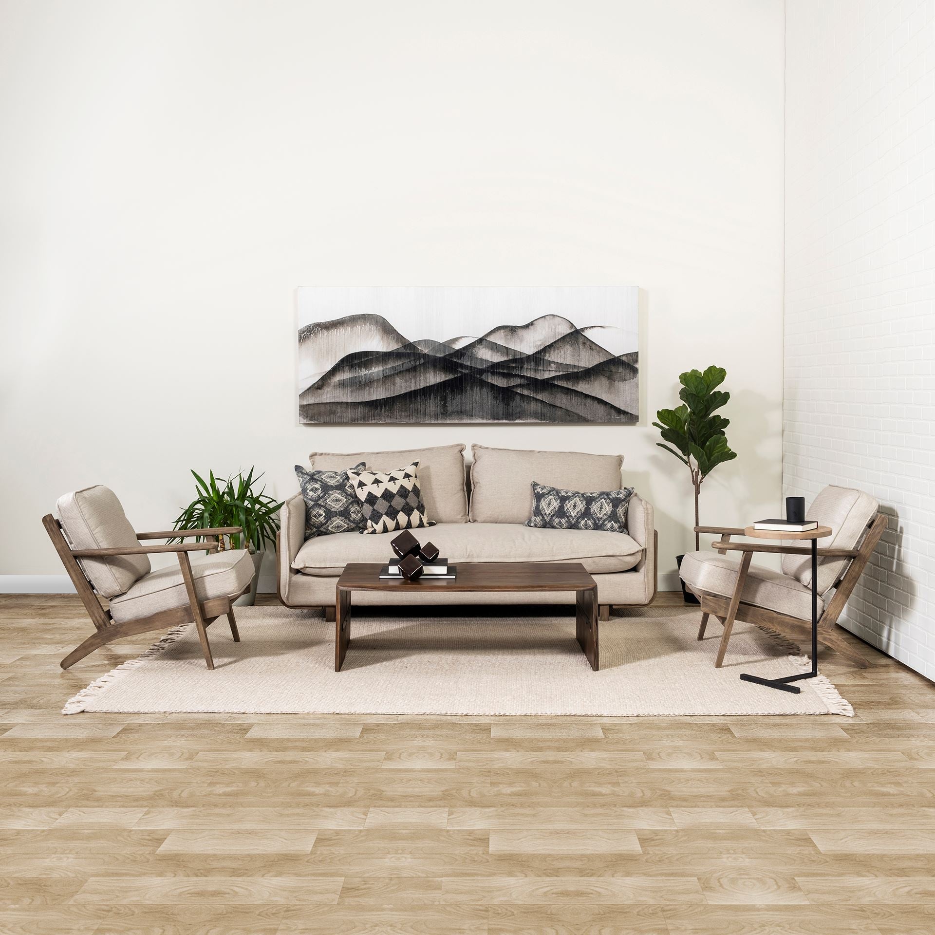 Rectangular Solid Wood Coffee Table