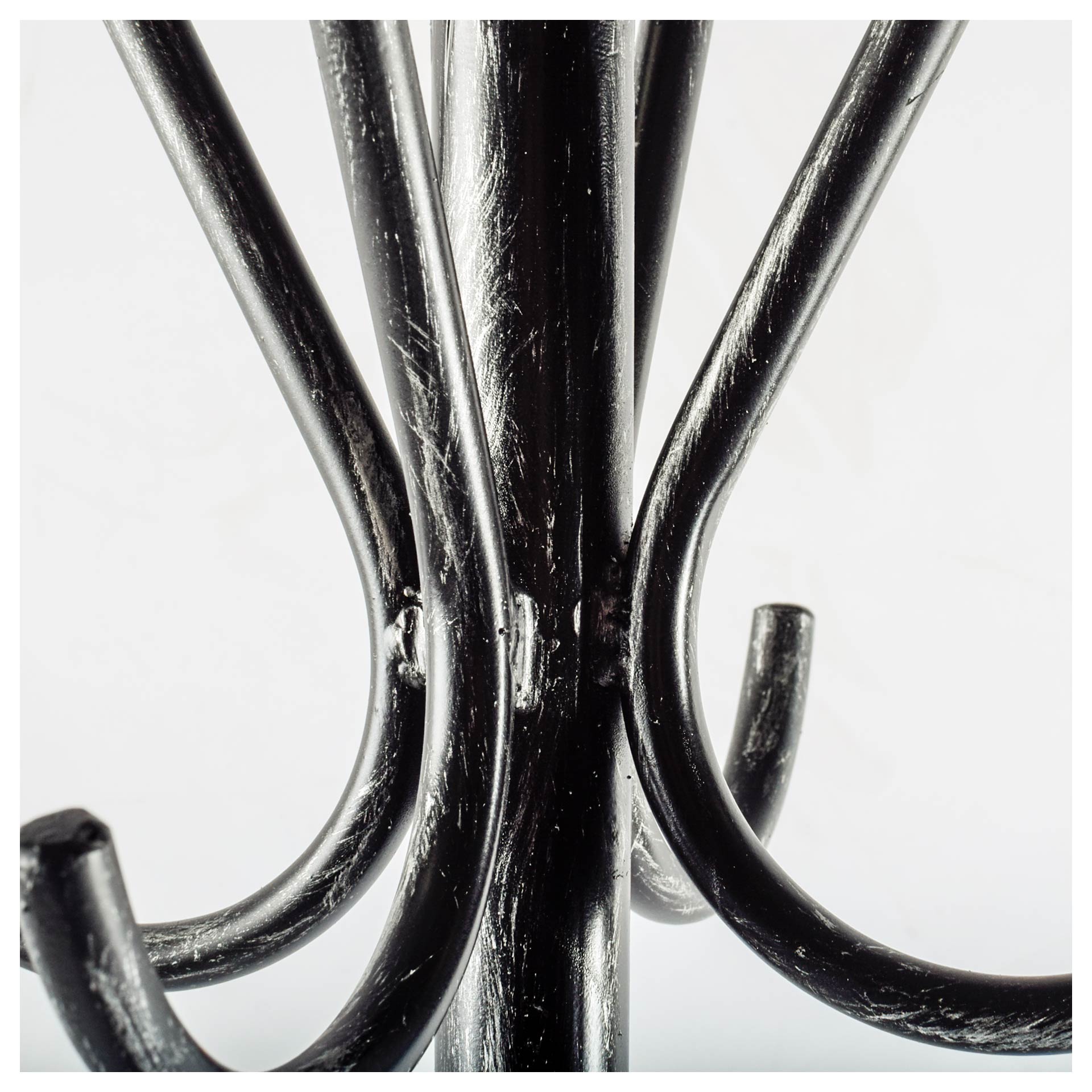 Black Metal Coat Rack w/ Umbrella Storage