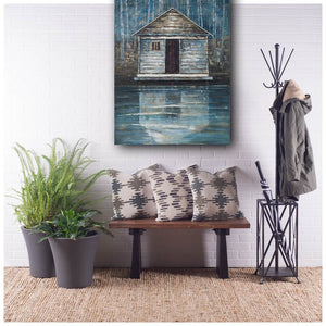 Black Metal Coat Rack w/ Umbrella Storage