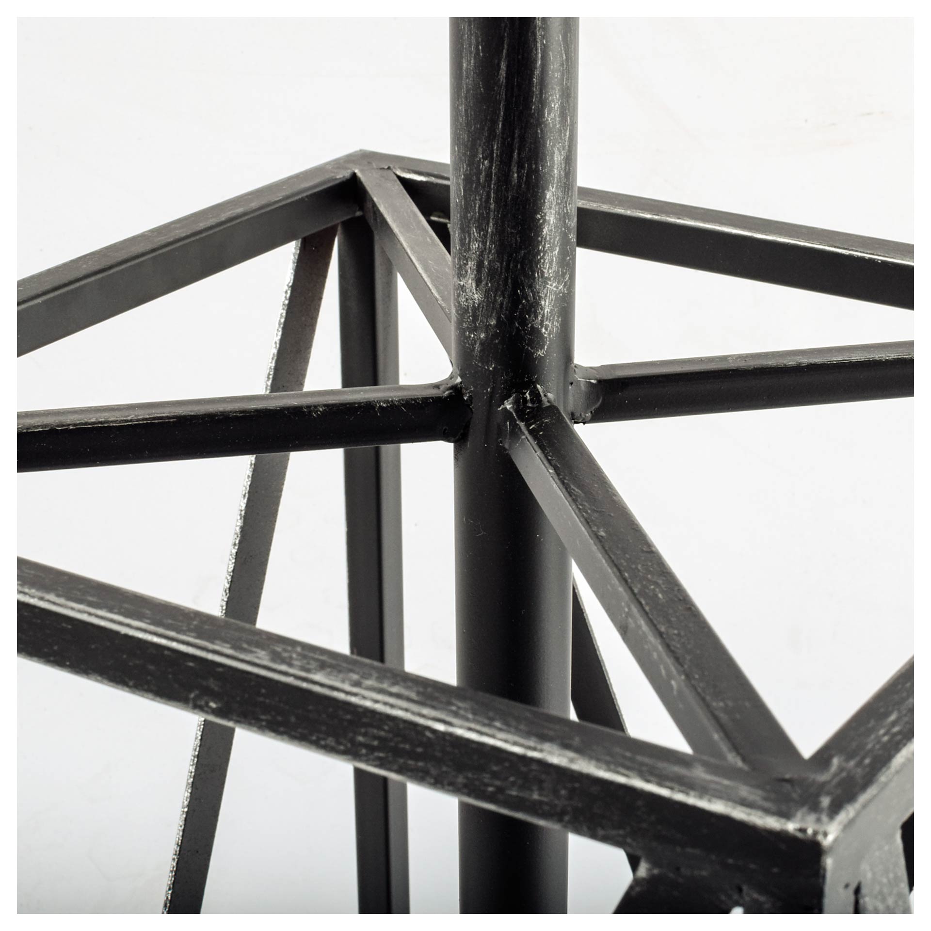 Black Metal Coat Rack w/ Umbrella Storage
