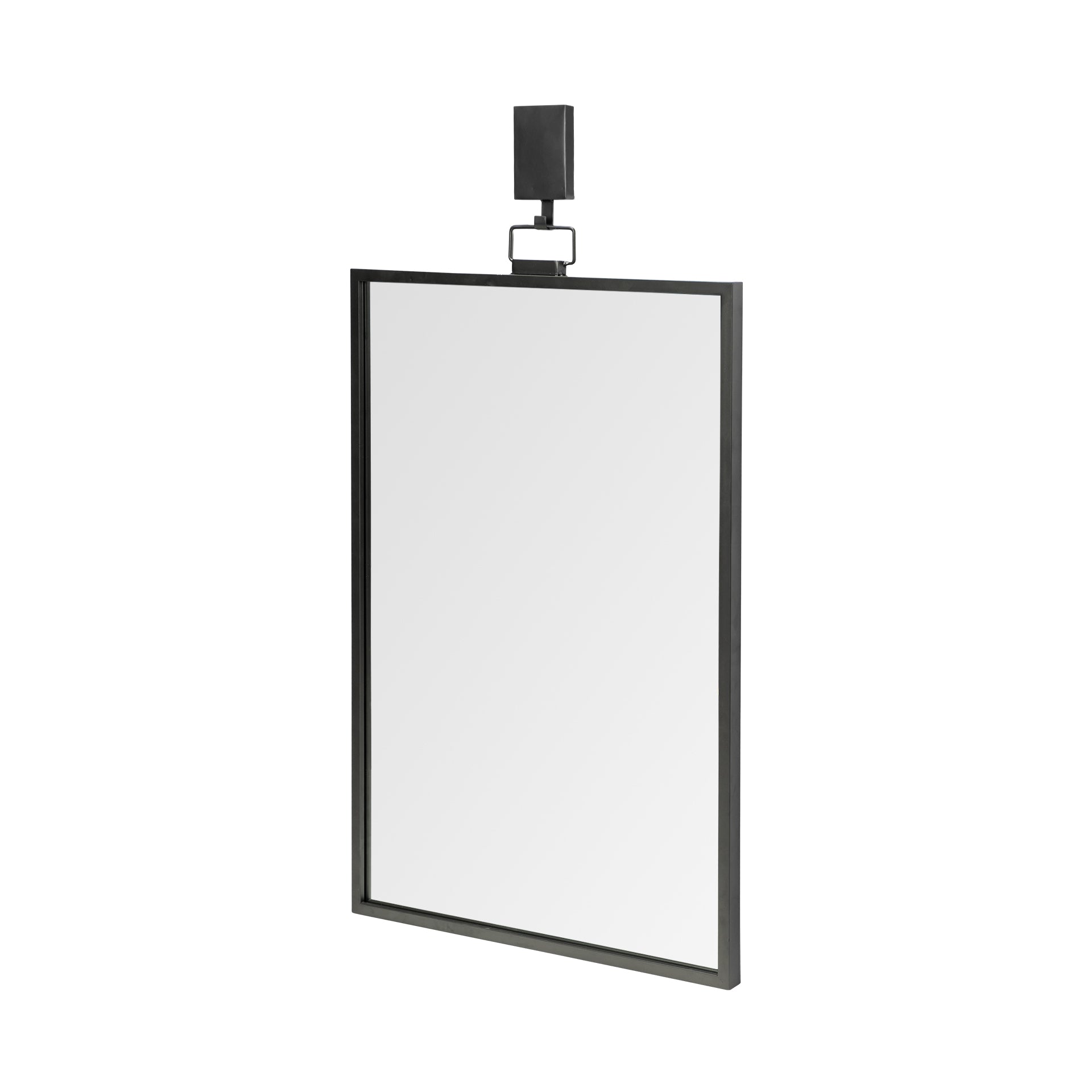 Rectangular Black Metal Frame Wall Mirror