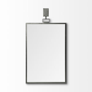 Rectangular Black Metal Frame Wall Mirror