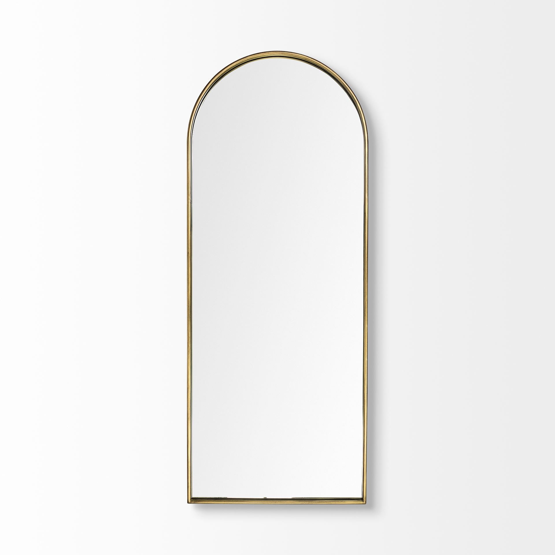Arch Gold Metal Frame Wall Mirror