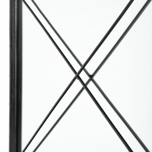 Rectangular Black Metal Frame Wall Mirror