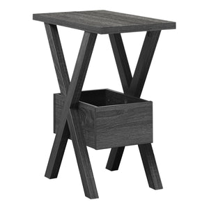 Rectangular Grey Laminated Wood Accent Table
