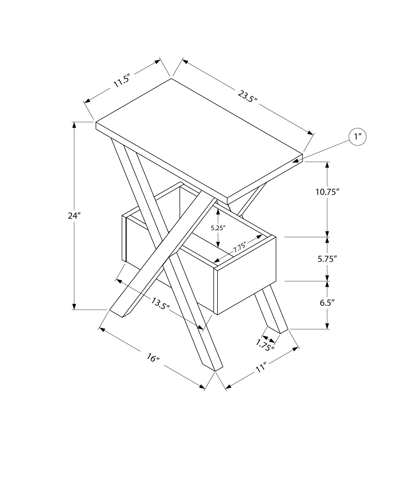 Rectangular White Grey Cement Look Accent Table