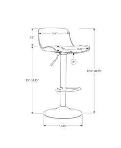 33" BlackwithBlack Metal Hydraulic Lift Barstool  2 pcs