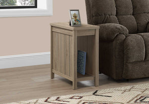 Rectangular Dark Taupe Smooth Laminated Wood Accent Table