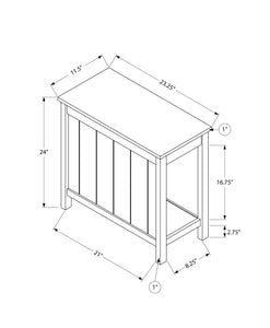 Rectangular Dark Taupe Smooth Laminated Wood Accent Table